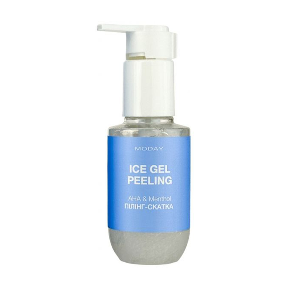 Відлущувальна пілінг-скатка для обличчя MODAY Ice Gel Peeling на основі AHA-кислот та ментолу, 100 мл